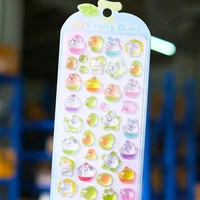 1 шт./4 шт., дневник с фруктами, 3D рельефные наклейки, скрапбукинг, сделай сам, канцелярские принадлежности, декор для дневника, школьные милые наклейки — изображение 3