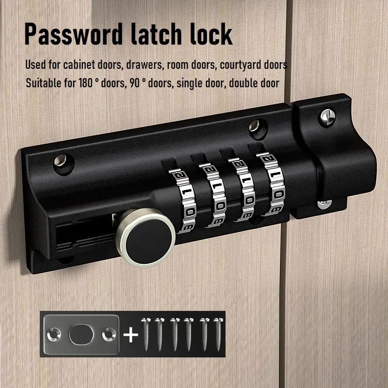 Digital-Door-Lock-Password-Bolt-Lock-Waterproof-Outdoor-Door-Buckle ...