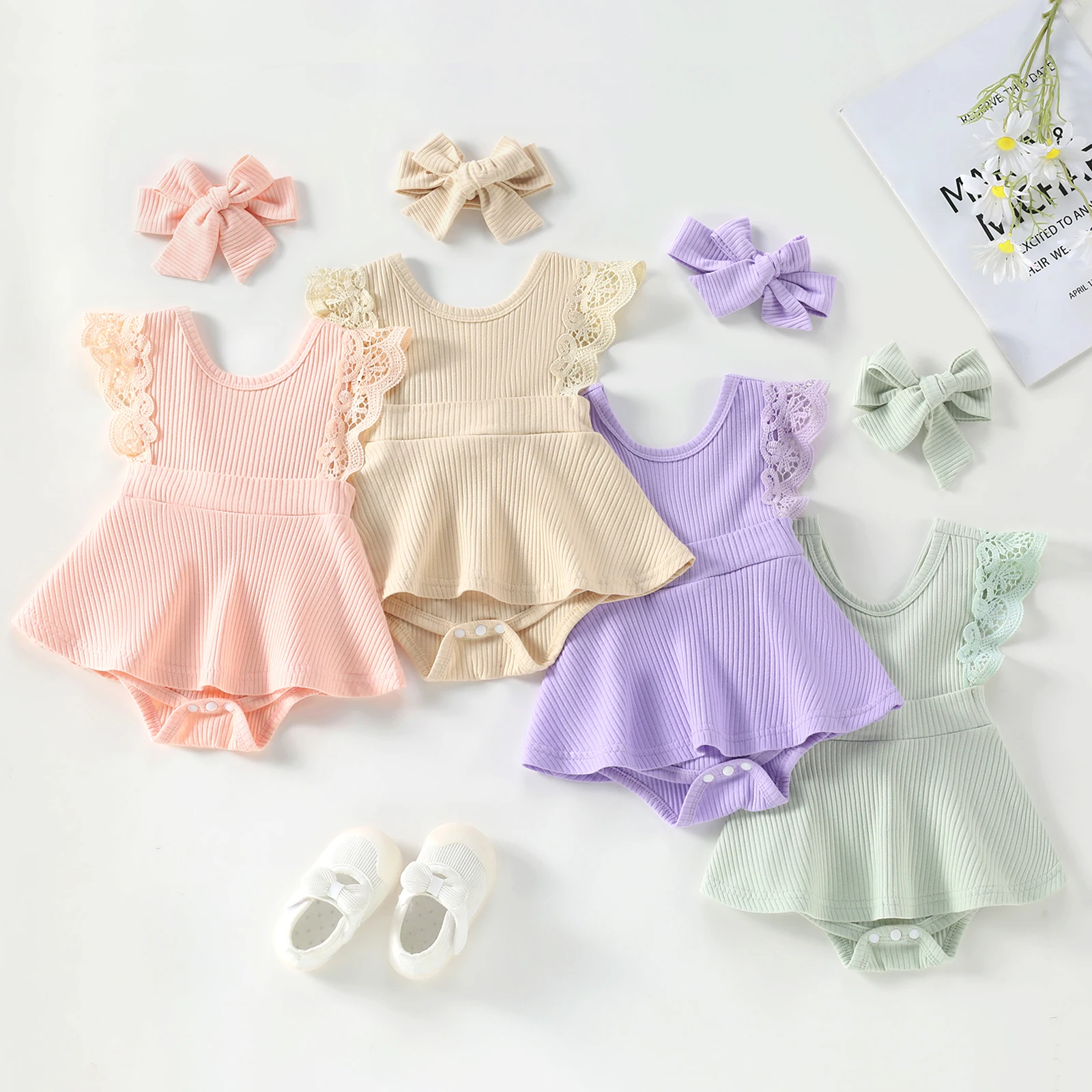 Adorable Baby Girl Romper Dress - Sleeveless Tutu Bodysuit For 0-24 Months Summer Outfits