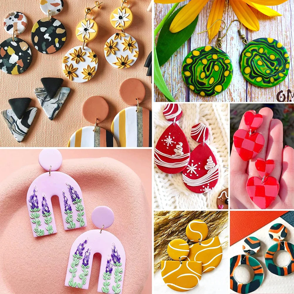 142pcs Diy Polymer Clay Earrings Cutters Set Earrings Accessories For Polymer Clay Jewelry Making