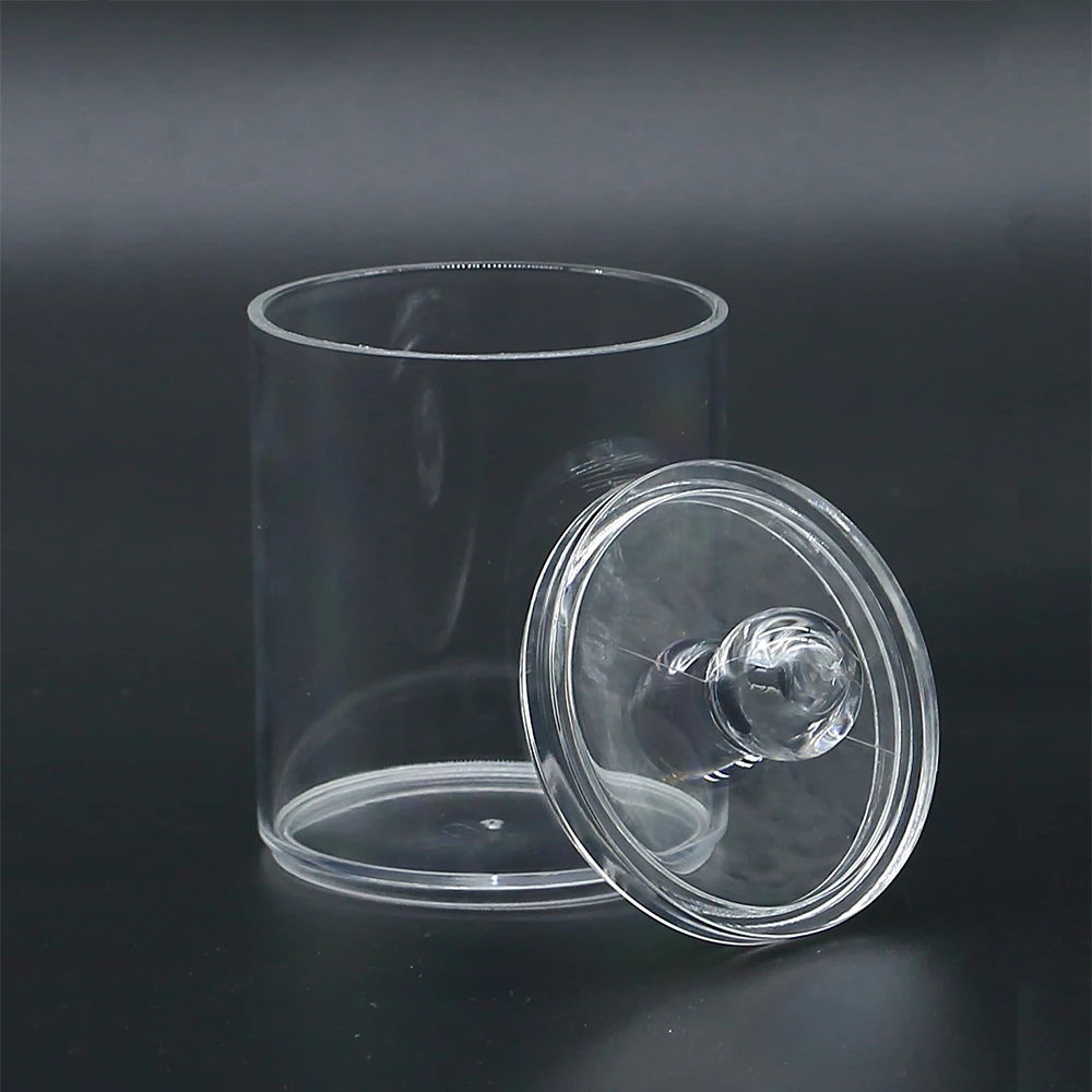 Acrylic Makeup Organizer Cotton Swabs Qtip Container Cosmetic Jewelry Cotton Pad Storage Box for Bathroom Organization 6
