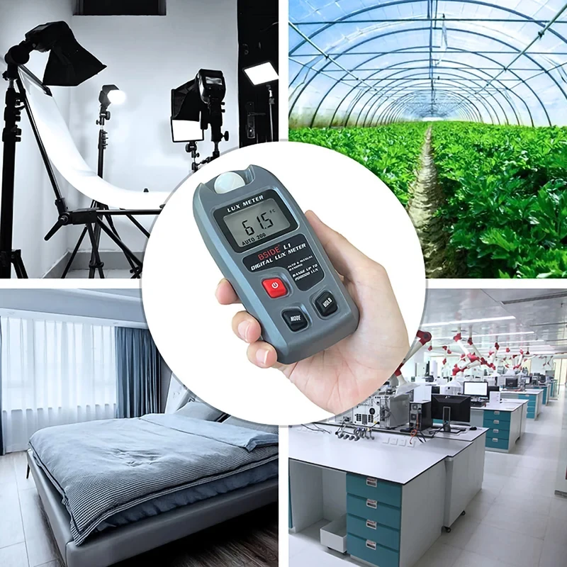L1 Lux Meter Digital Illuminometer Lux Tester 0.1-200000 Lux/0.01-20000 Fc thumbnail 5