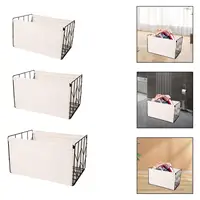 Folded Laundry Basket Clothes Hamper for Apartment Living Room Home Use 1