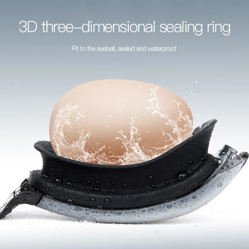 Swimming Goggles Adult Myopia One-piece Earplugs Electroplating Anti-fog High-definition