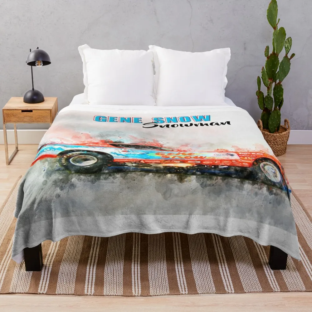 

Gene Snow Snowman Throw Blanket Soft Bed Blankets Furry Blanket