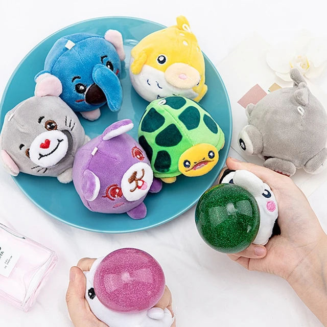 Peluches d'animaux de dessin animé, 16 Styles, 7cm, jouets Anti-Stress,  balle à presser, fidget