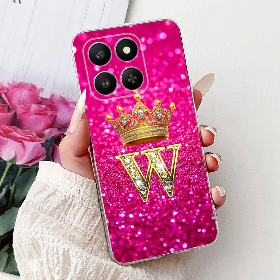 Enhanced Soft Silicone Phone Case with Crown Letters Design