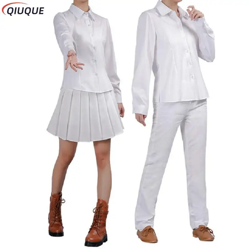 

Anime The Promised Neverland Ray Norman Emma Cosplay Costume with Tattoos Yakusoku no Neverland School Uniforms Cosplay Costume