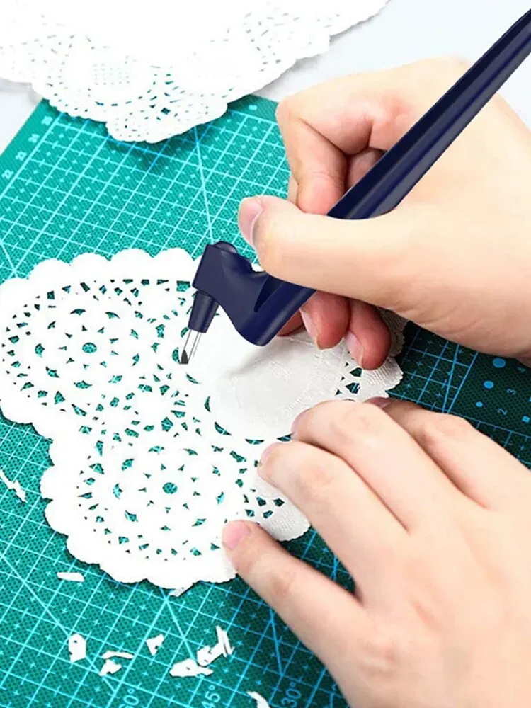 Paper Cutting Knife 1PC Craft Cutting Tools Triangle Ruler 360 Degree Rotating Blade Stainless Steel