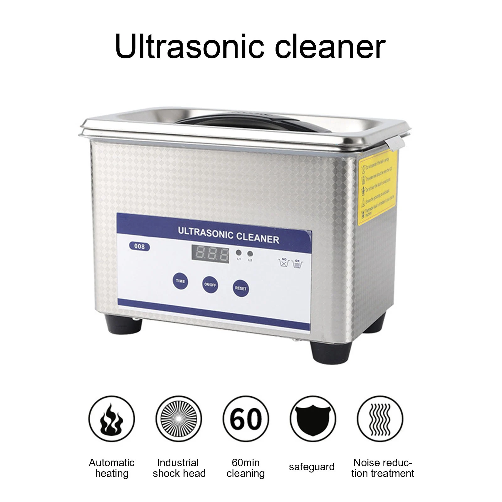 

800ML Ultrasonic Cleaner Ultrasonic Bath for Jewelry Parts Glasses Circuit Board Cleaning Machine Light Curing Jewelry Cleaner