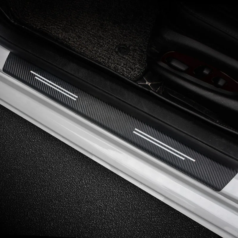 Carbon Fiber Car Trunk Bumper Protective Sticker Anti Scratch Interior For Mercedes Smart Fortwo Forfour 450 451 453 Accessories