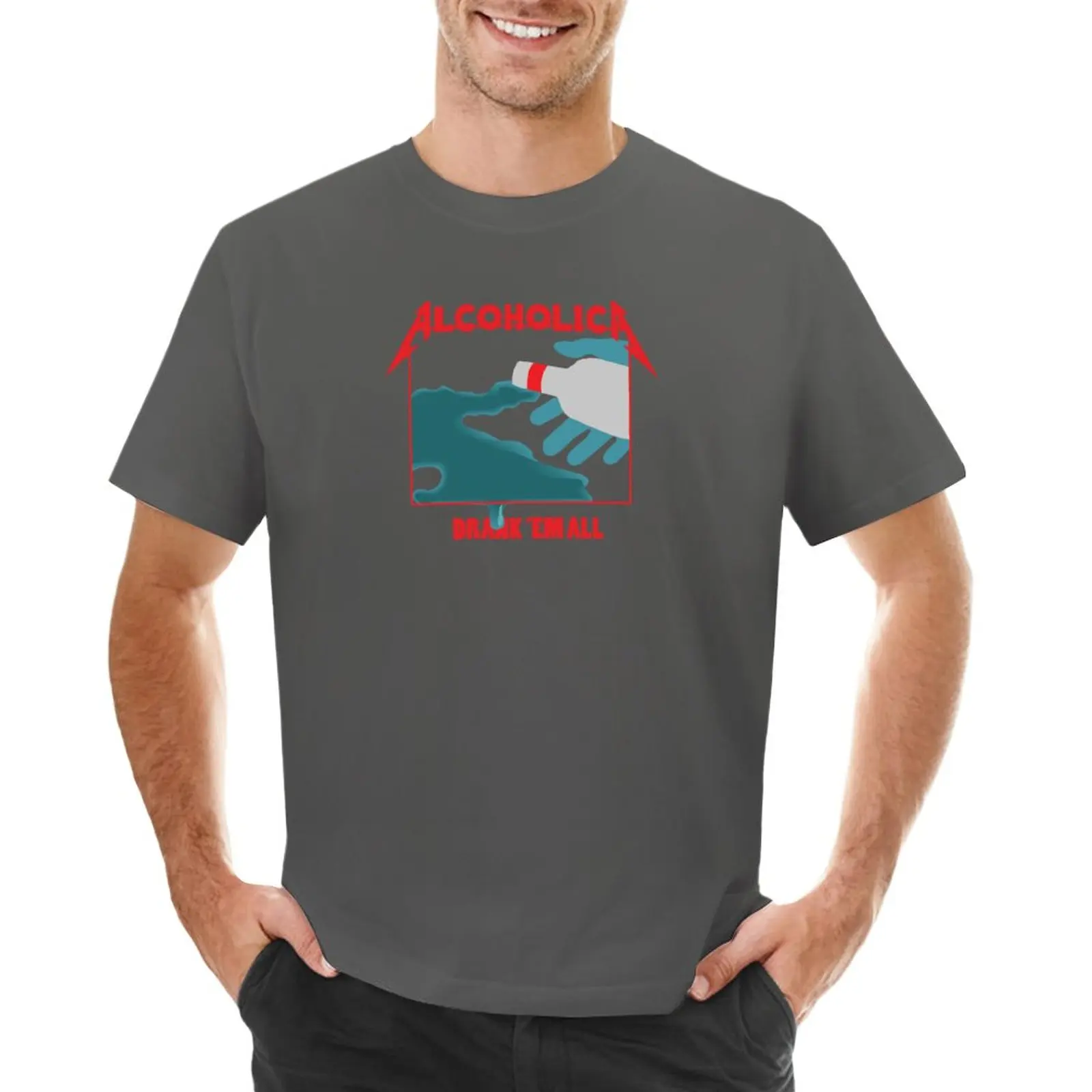 

Alcoholic Drank 'em all T-Shirt customs design your own sublime men clothing