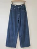 DEAT Women's Jeans High Waist Washed Striped Loose Straight Wide Leg Vintage Causal Denim Pants 2025 Spring New Fashion 29L8450 3