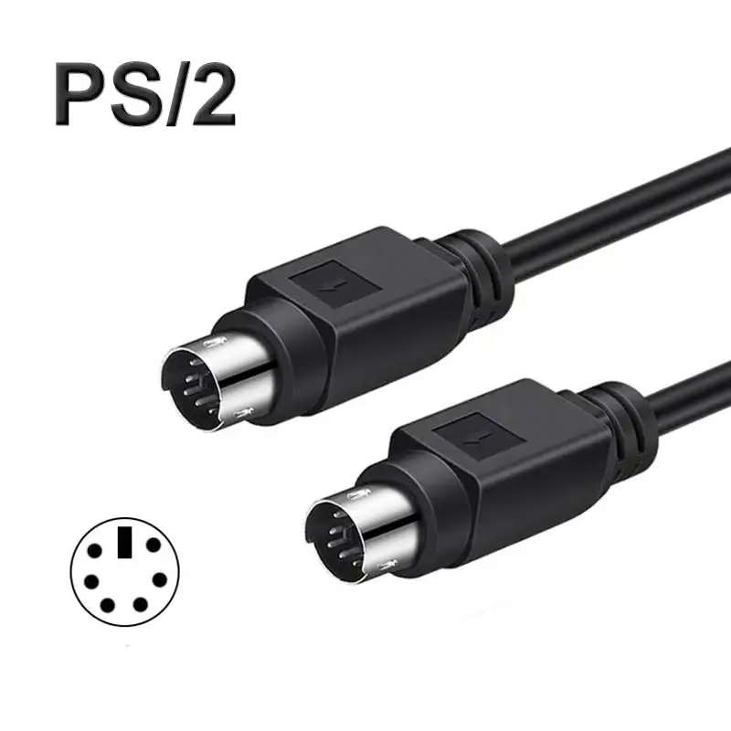 Ps/2 Ps2 Puur Koperen Verlengsnoer Muis Toetsenbord Verlengkabel Kop Rond Mannelijk Naar Mannelijk Naar Vrouwelijk 6 Pin Md6 Pin Extender