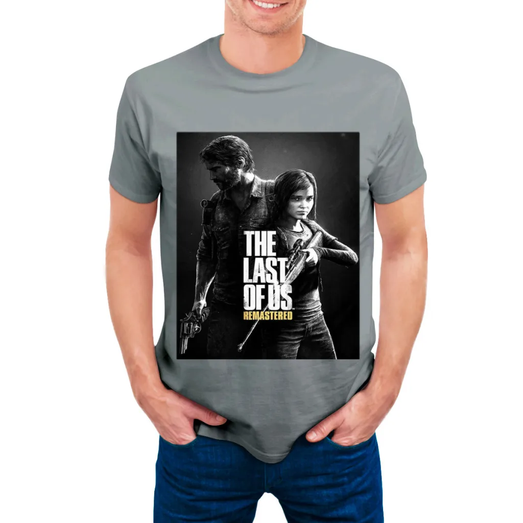 Camiseta The Last Of Us para hombre, camisetas de algodón de verano, camisetas de colores lisos, camisetas de cuello redondo, ropa para hombre