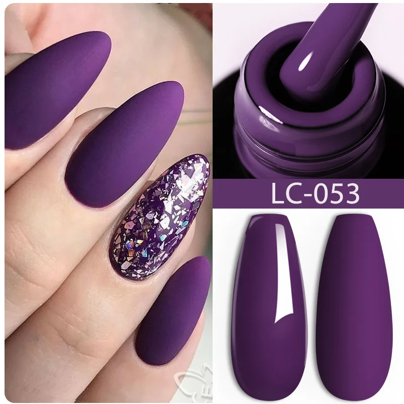 LILYCUTE-Verniz-semi-permanente-em-gel-de-arte-do-prego-rosa-cor-roxa ...