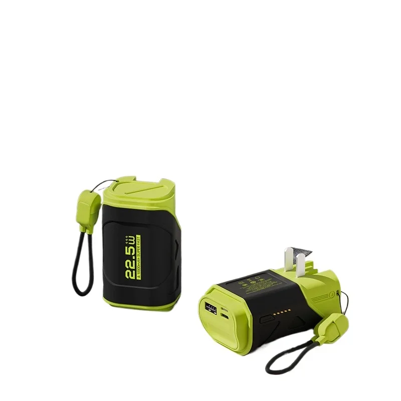 10000mAh New AC Plug Mini Power Bank Portable with Its Own Cable 22.5W Compact and portable Creative Mobile power Supply 4