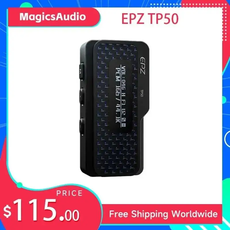 고성능 휴대용 오디오 DAC, EPZ TP50, 43198*2 앰프, RT6863 * 2, 하이 로우 게인 조정, 32 비트, 768Khz, DSD256, 3.5mm, 4.4mm 출력