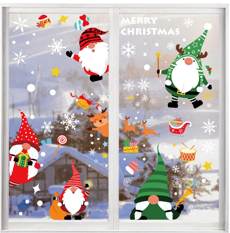 Christmas Stickers Elk Christmas Window Decor
