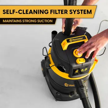 8 Gallon Wet/Dry Vacuum with Self-Cleaning Filter, 4.5 HP Motor for Powerful Suction and Easy Cleaning 6