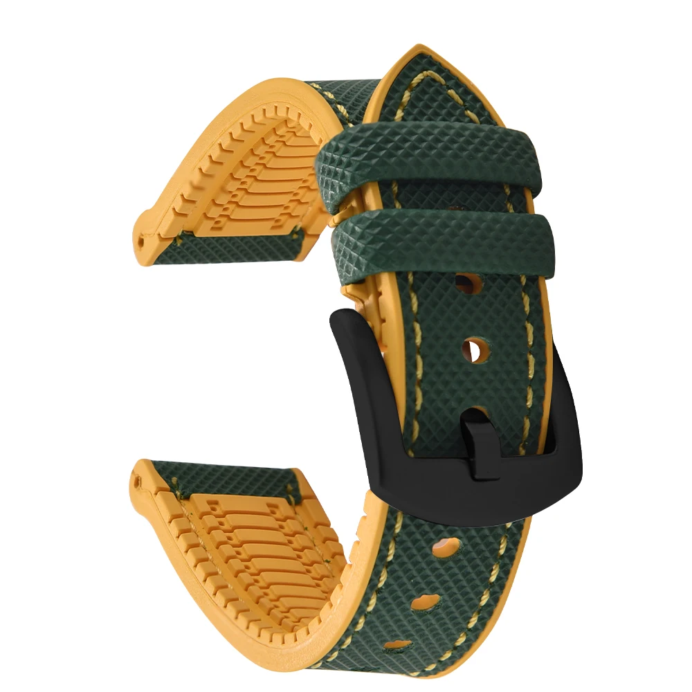 Waterproof Canvas Nylon Rubber Strap for Men's Accessories, Available in Multiple Sizes