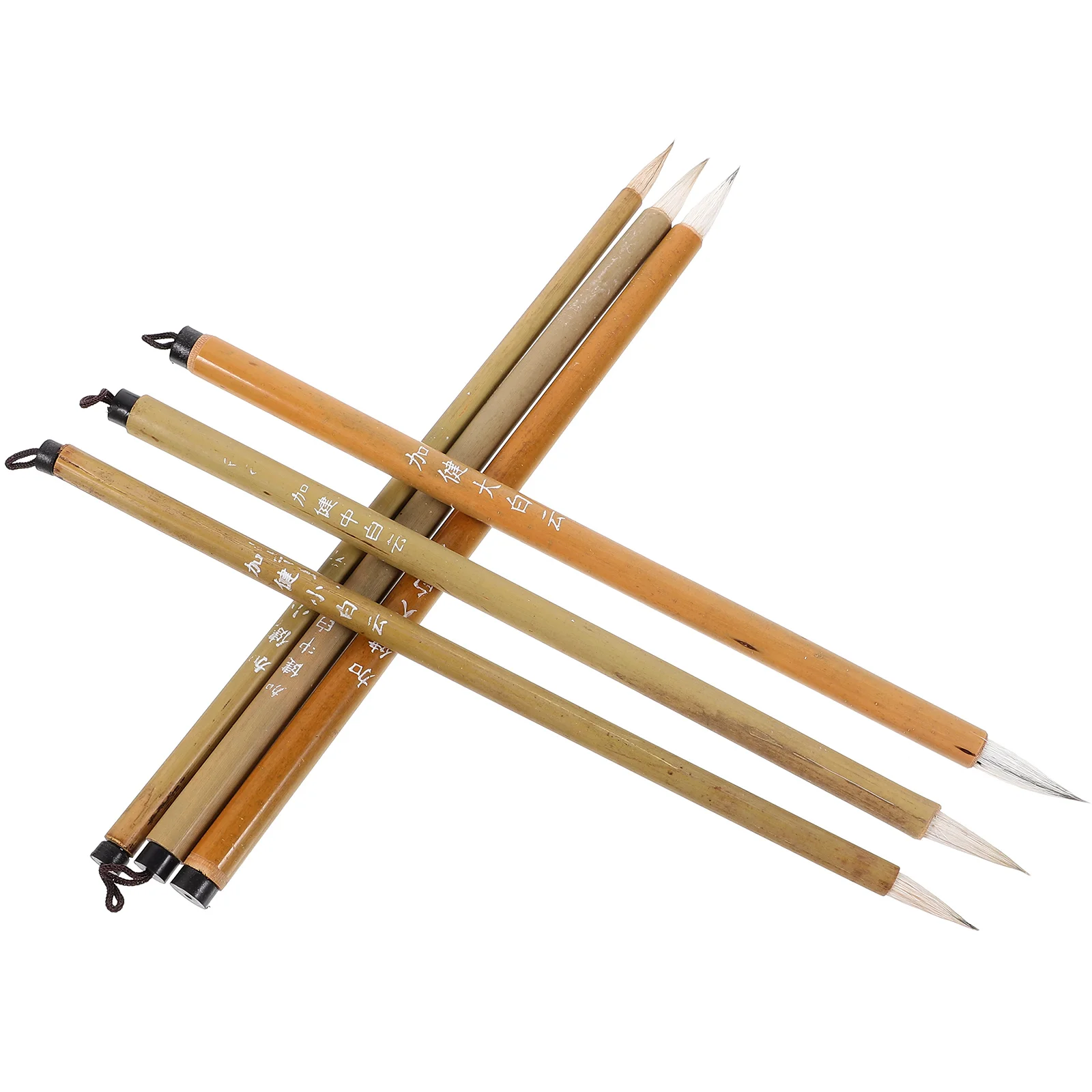 

6 Pcs Jianhao Writing Pen Calligraphy Brush Gain Set Chinese Ink Painting Kit Bamboo Pole