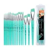 Body Pinting Brushes Face Body Art Paint Professional Wooden Handle Paint Brushes Set Watercolor Brushes Kits 5