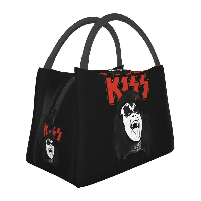 

Gene Simmons Kiss Band Insulated Lunch Bag for Women Leakproof Heavy Metal Cooler Thermal Lunch Box Beach Camping Travel