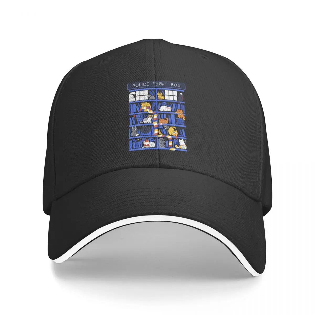 

Library box who Baseball Cap Mountaineering Trucker Cap black Men Caps Women's