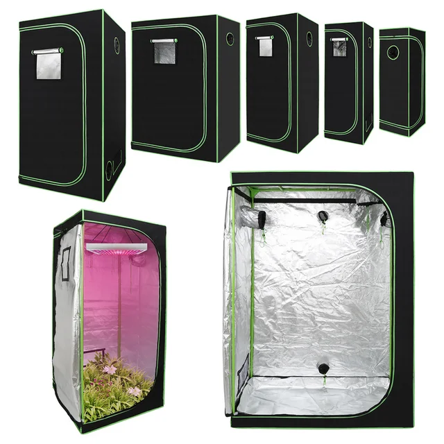 Üvegházhatású Ültetés Sátor Gyors Növekedés A Növények Fekete Ültetési Doboz Beltéri 600D Reflektív Mylar Grow