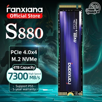 Fanxiang S880 M.2 SSD 7300 MB/s 1TB/2TB/4TB M.2 NVMe SSD Drive PCIe 4.0x4 Disco rigido Unità a stato solido interna per PS5 Laptop PC 1