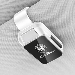 Car Interior Sun Visor Eyeglasses Holder Sunglasses Clip (1 pcs white)