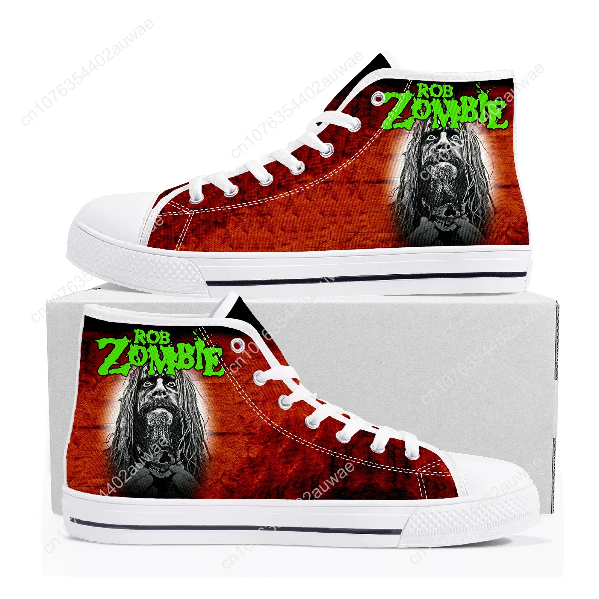 Rob Zombie Rock Singer High Top High Quality Sneakers Men Women Teenager Children Canvas Sneaker Casual Couple Shoes Custom Shoe