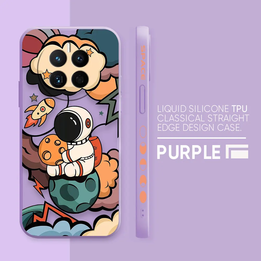 thumbnail image 1 of Phone Case For Huawei MATE 10 20 20X 30 40 50 P20 P30 P40 P50 PRO PLUS Case Cover Funda Cqoue Shell Capa Cartoon Space Astronaut, 1 of 5