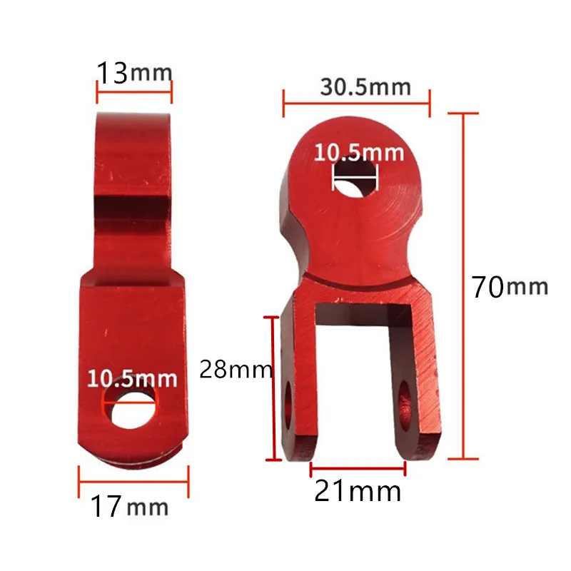 Motorcycle Rear Shock Absorber Extenders - CNC Heightening Adapter for Suspension Adjustment