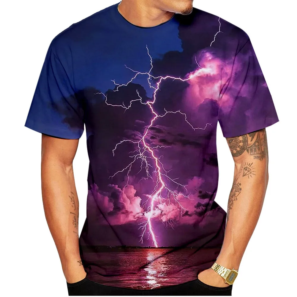 Lightning Shirt All-Over Print Men's Athletics Shirt / Nature T Shirt –  YVDdesign