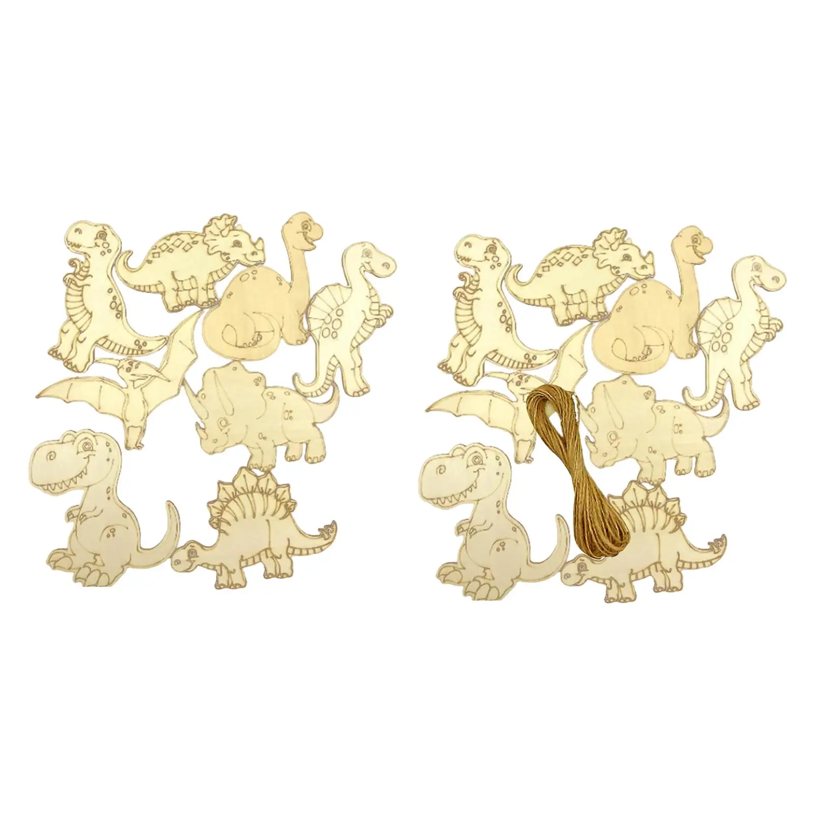 

2-6 шт., деревянные вырезы в виде динозавров