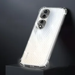 360° Full Protective Airbag Phone Case with Soft Clear Silicone Corners for Honor 70 Pro Plus 5G (Clear)