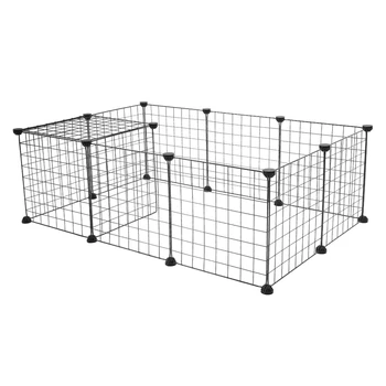 Pet Playpen, Small Animal Cage Indoor Portable Metal Wire Yard Fence for Small Animals, Rabbits Kennel Crate Fence Tent 6