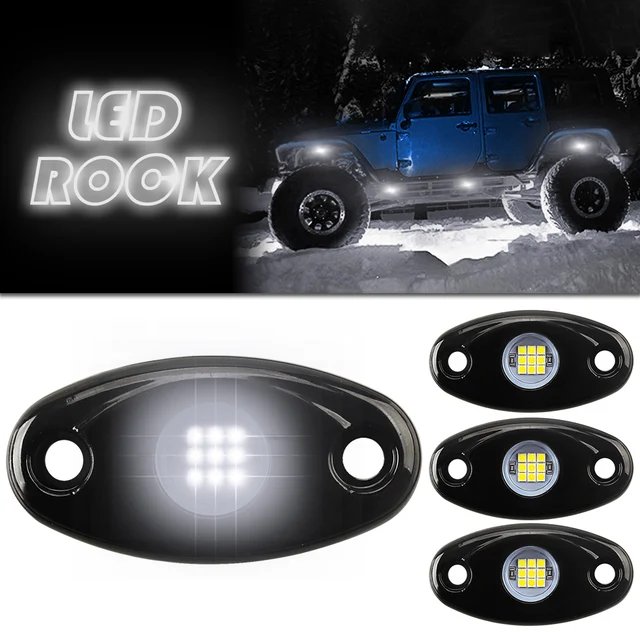 1 Piece 9LED Car LED Rock Light RGB Exterior Atmosphere Light Car Bottom Lamp For Jeep Offroad Truck ATV UTV Underbody Boat Side