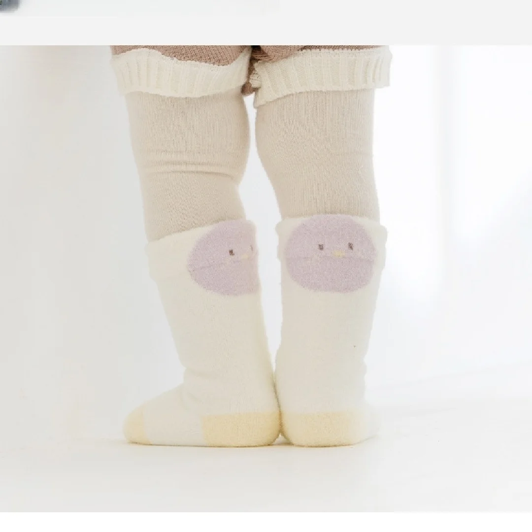 3 Pairs Winter Baby Socks 0-5T Cartoon Kids Girls In Tube Socks Toddler Floor Sock Plush Baby Accessories