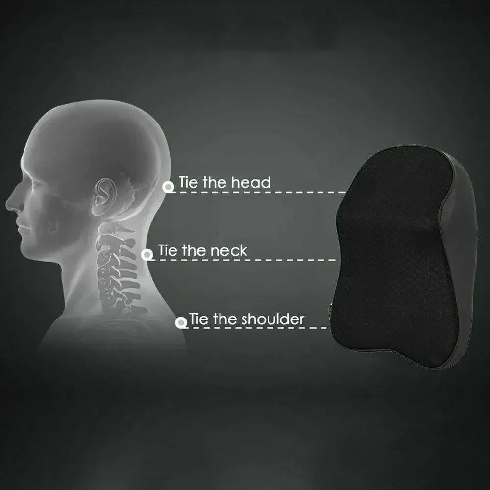 Car Seat Headrest Pad Memory Foam Pillow Head Neck Rest Support Cushion Black For Plane Train Bus Seat Headrest Cushion Tools