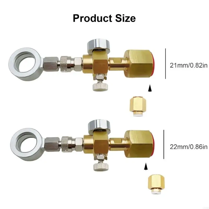 CO2 Cartridges Adapter CO2 Inflation Connector Quick Releasing Adapter Bottle Refill for Kitchen or Outdoor