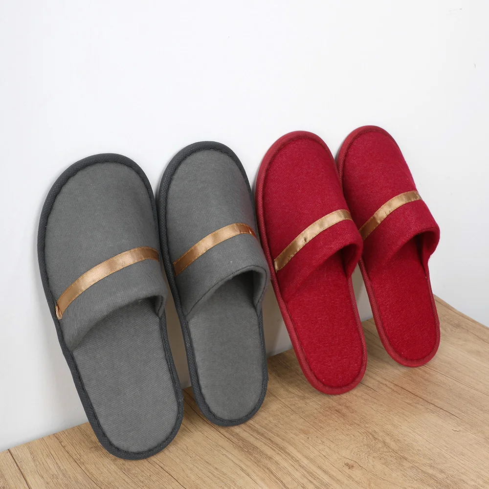 Adult Unisex Coral Fleece Slippers Winter Warm Home Slippers All-inclusive Slippers Solid Slippers Hotel Slippers Soft Non-slip 2