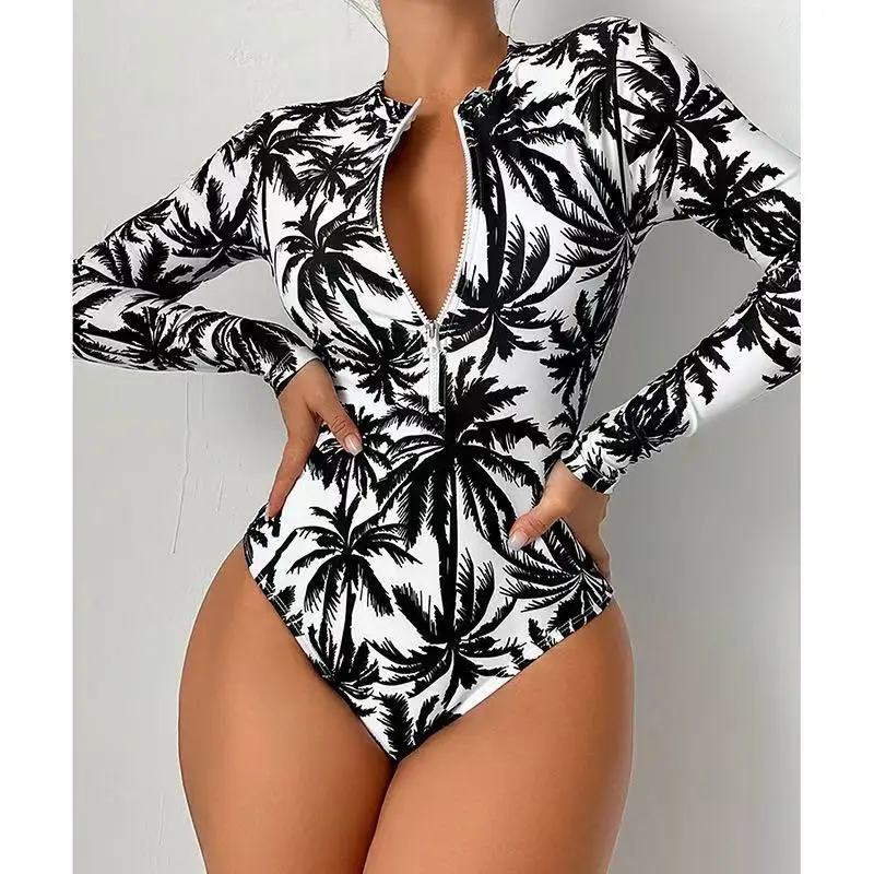 Women Sexy Swimwear One-piece Bathing Swimming Suit Printed Surfing Suits Beachwear Clothing Fashion Bikinis Swimsuit Woman New