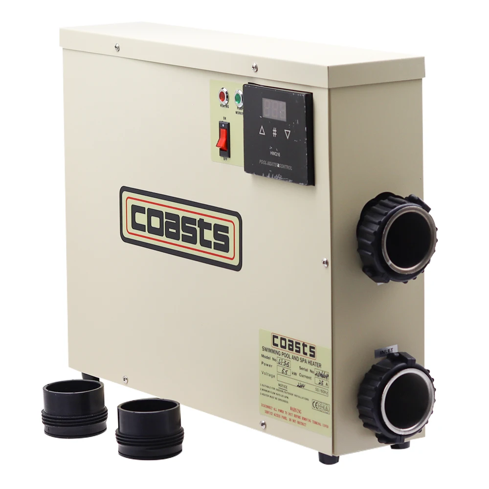 5.5KW 7.5KW 9KW 11KW Water Heater for Swimming Pool & bathtube Thermostat 220v/3