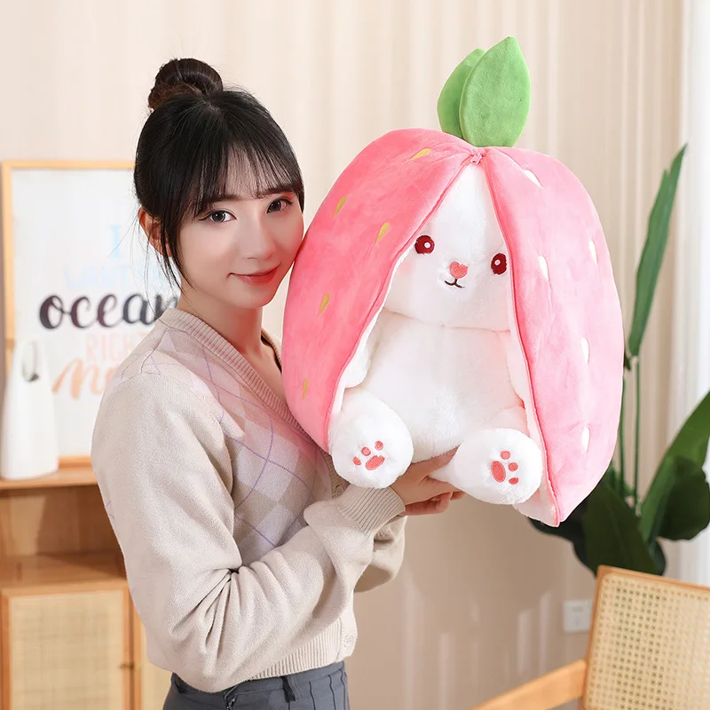Kawaii Strawberry Bunny Fruit Plush XL (35cm)