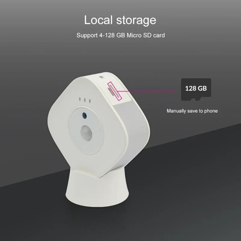 A small night light sensor with a hidden camera that supports 128GB card. Perfect for users in UK.