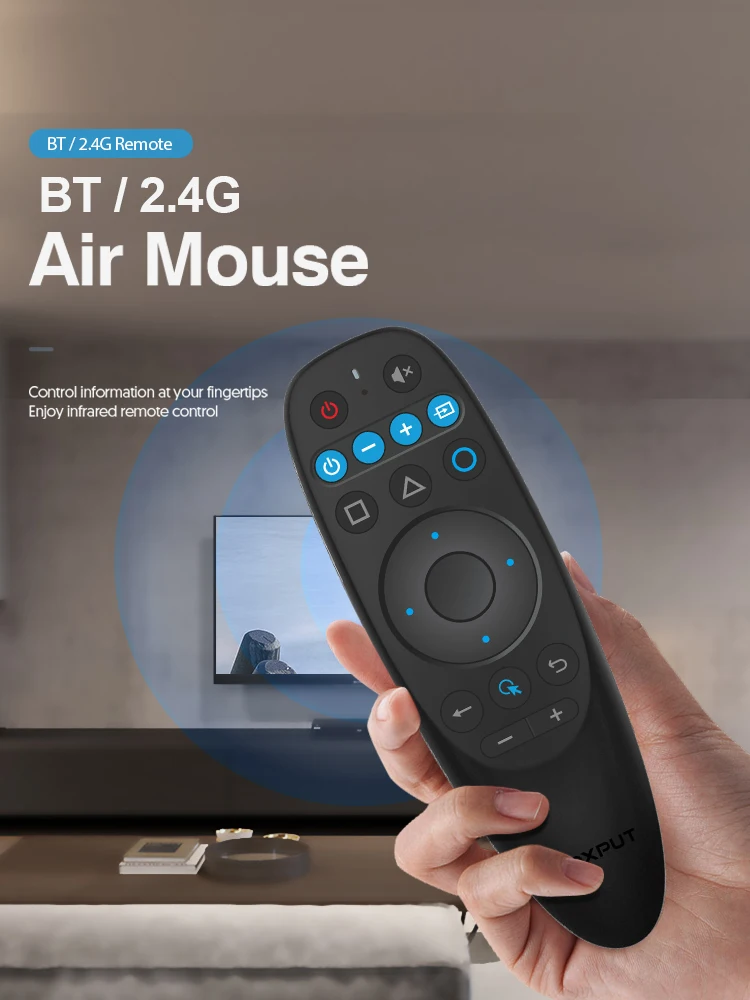 BPR2S 플러스 자이로스코프 무선 에어 마우스 음성 2.4G BT 멀티 단추 IR 학습 리모컨, 안드로이드 TV 박스용 IR 절연