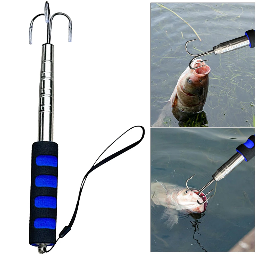 TelescopicFishingGaffRetractableHandFishGaffwithEVAHandleFish